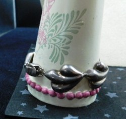 7 HALF INCH SILVER LEAF BRACELET GOOD